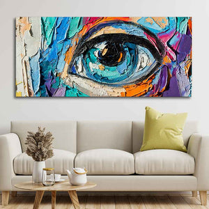 Abstract Art Girl's Eye Canvas Wall Painting