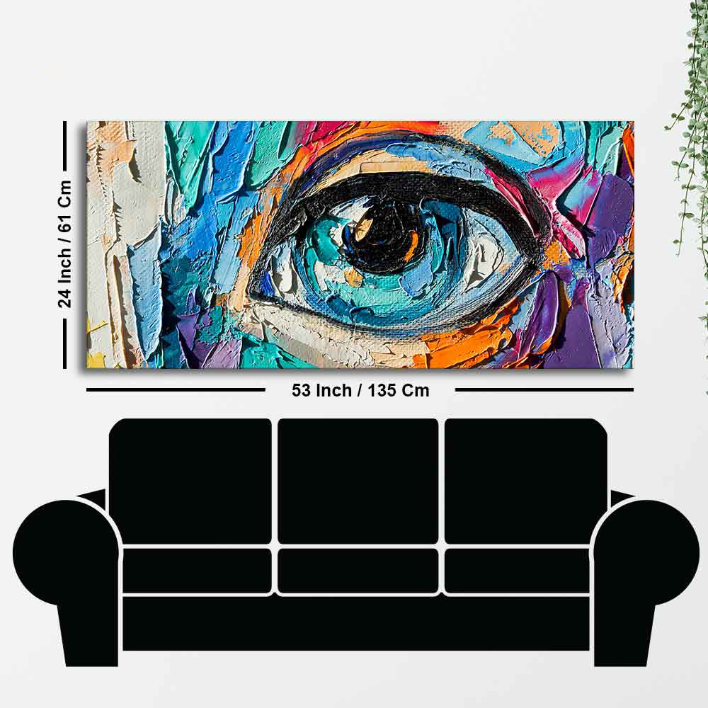 Abstract Art Girl's Eye Canvas Wall Painting