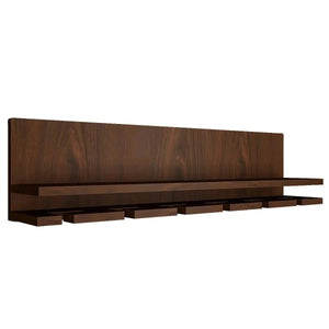 Mini Bar Shelf in Walnut Finish