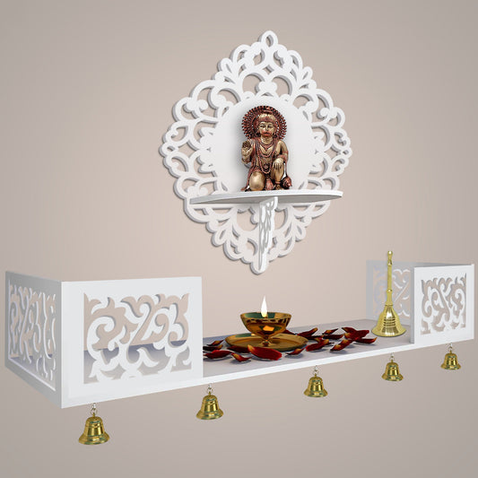 Pooja Mandir Design with Shelf