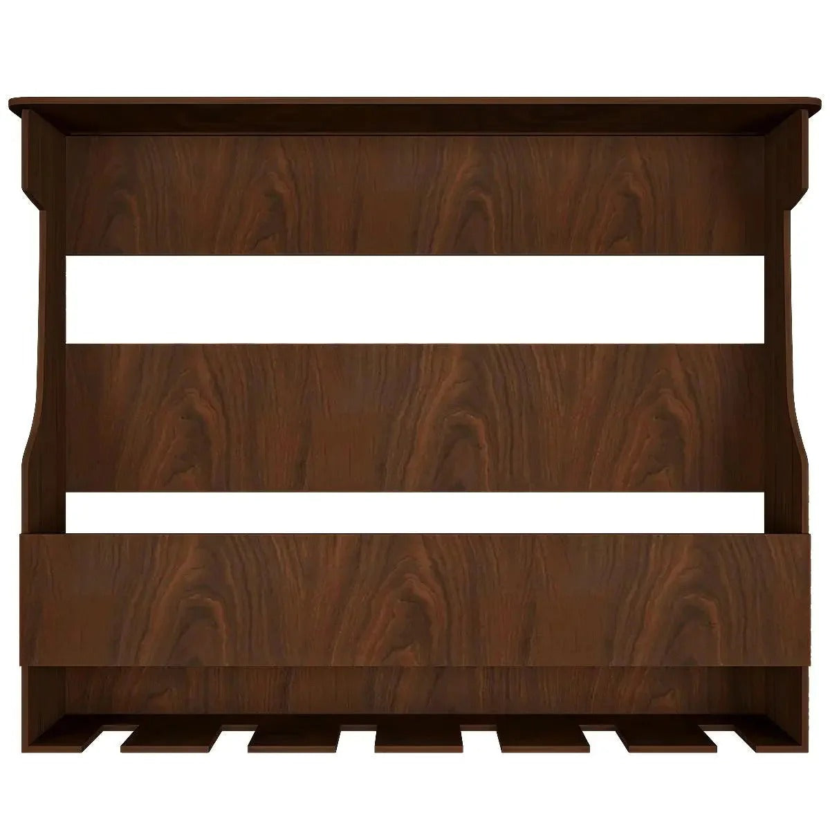 Wall Shelf / Mini Bar Shelf in Walnut Finish