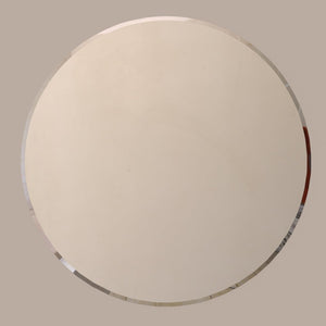 Scandinavian Frameless Beveled Round Mirror