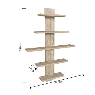 Wooden Multipurpose Stand with Storage Shelves