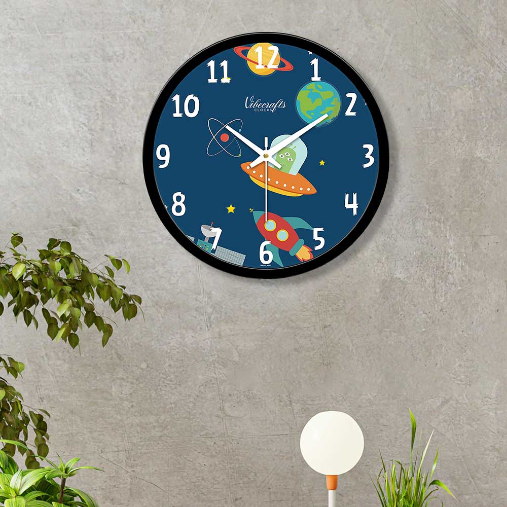 Beautiful Universe Shape Abstract Print Wall Clock