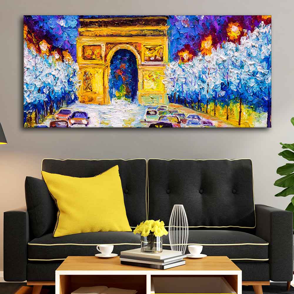 Beautiful Wall Painting of Abstract Arc de Triomphe