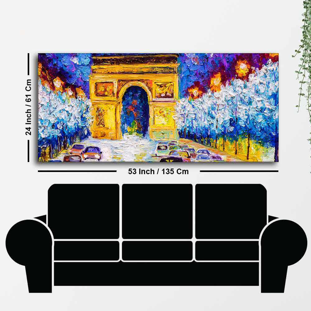 Beautiful Wall Painting of Abstract Arc de Triomphe