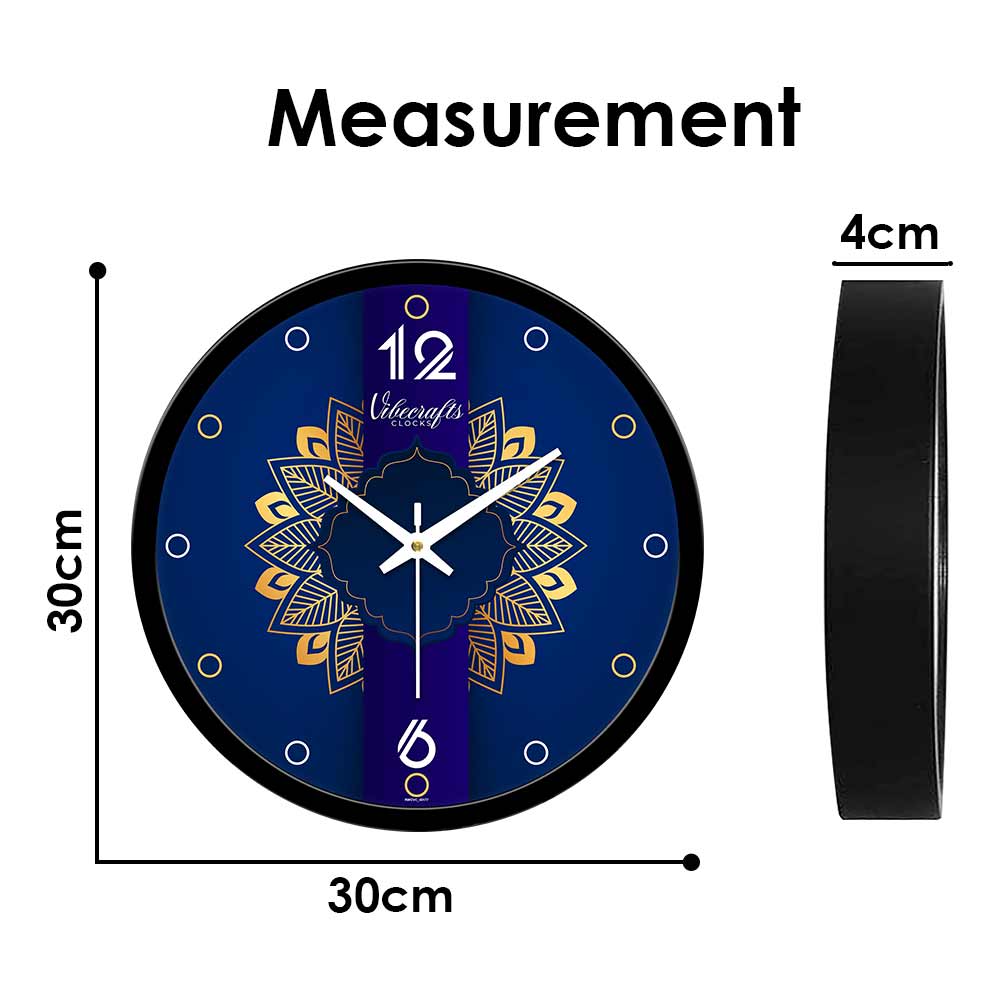 Blue 3D Designer Wall Clock