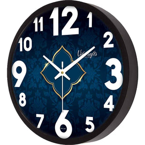 Blue 3D Designer Wall Clock