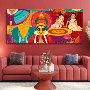 Canvas Wall Painting of Celebration Onam Festival