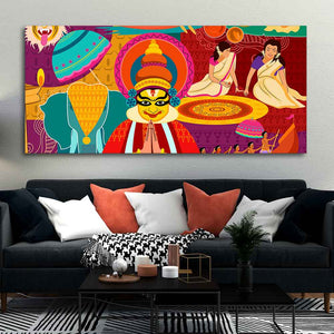 Canvas Wall Painting of Celebration Onam Festival