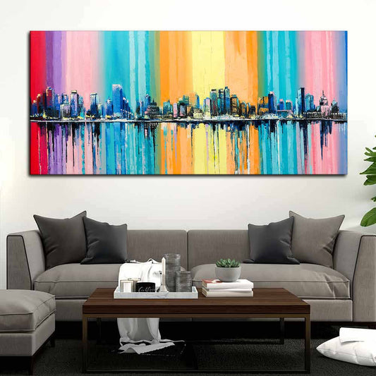 City Skyline Premium Canvas Wall Painting