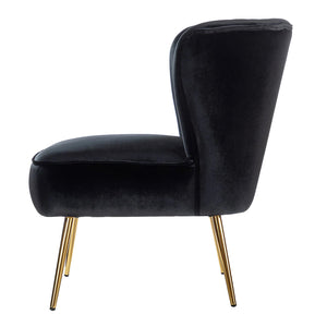 Black Velvet Accent Chair