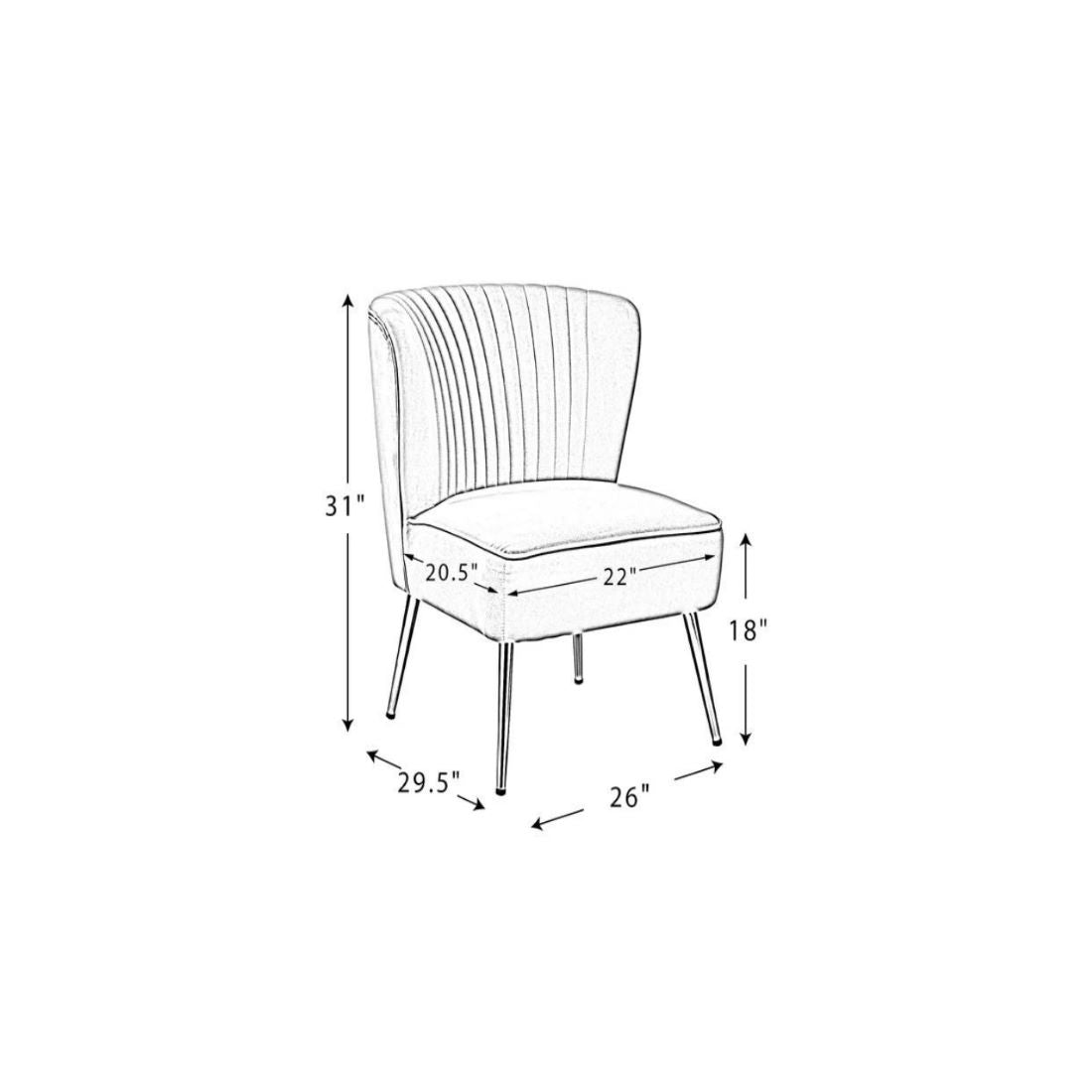 Classic Style Curved Back Accent Chair