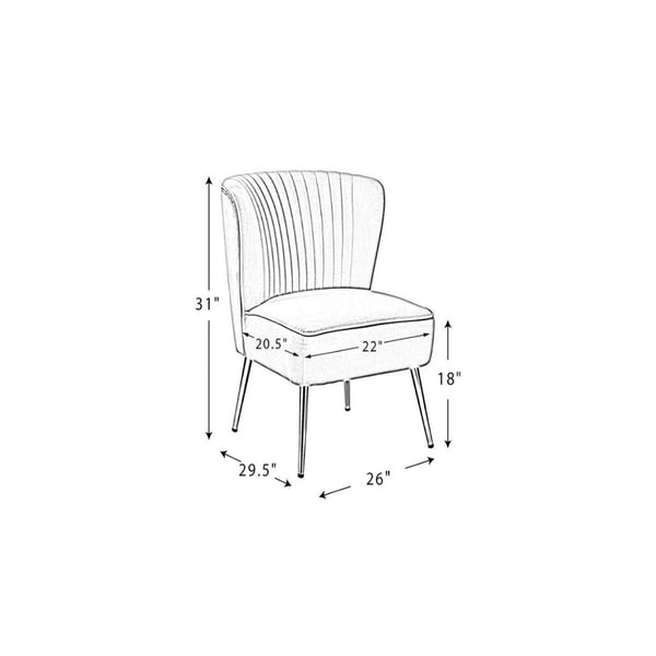 Classic Style Curved Back Accent Chair