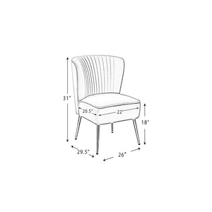 Classic Style Curved Back Accent Chair