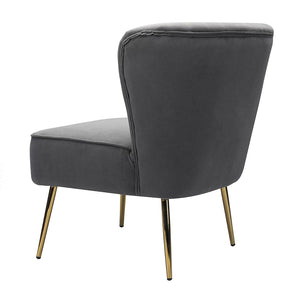 Grey Velvet Accent Chair