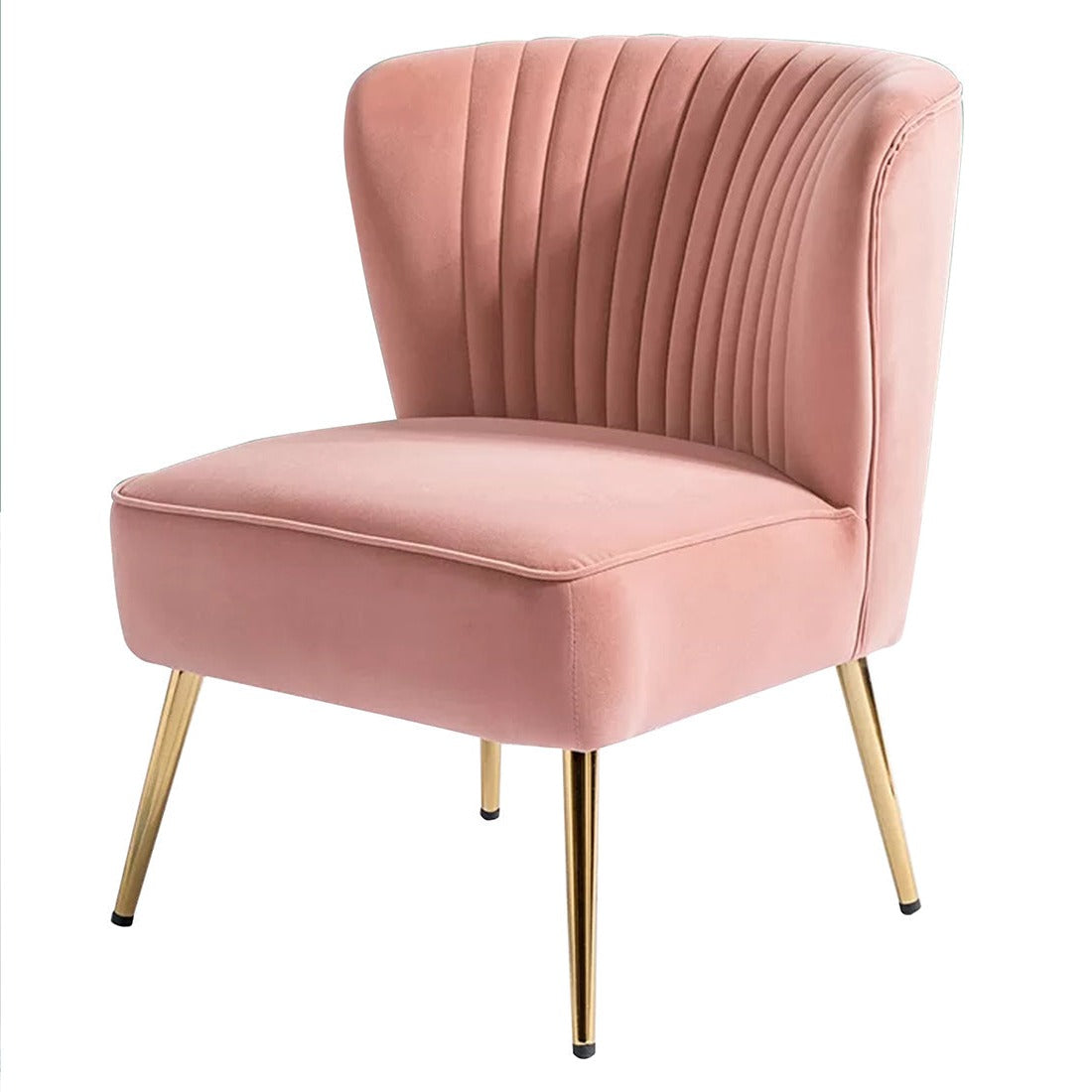 Pink Velvet Accent Chair