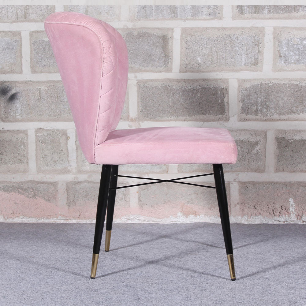  Velvet & Iron Dining Accent Chair