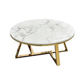 Marble Round Coffee Table Set of 2