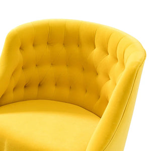 PU Foam Accent Chair with Golden Base