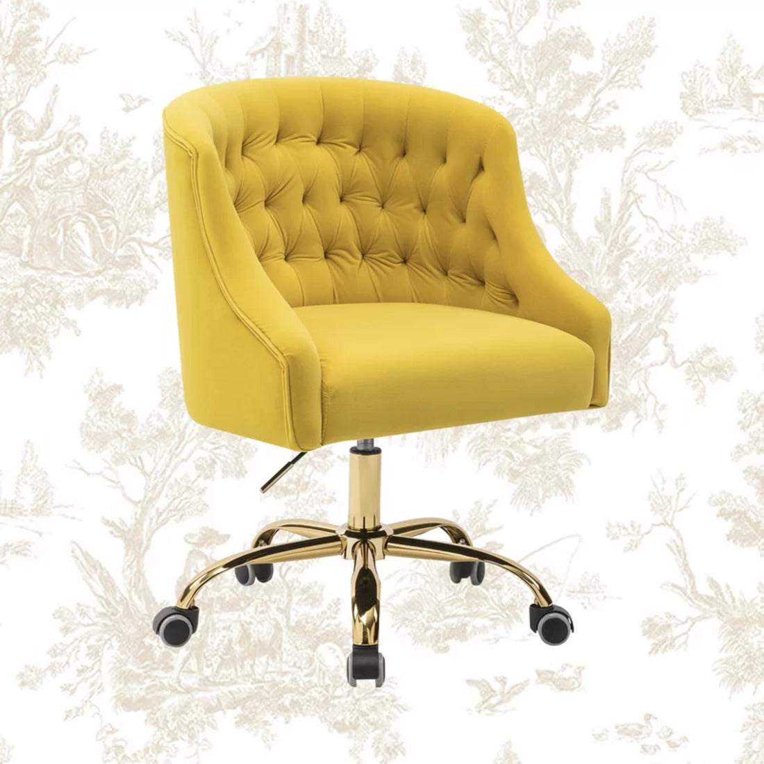 Accent Chair with Golden Base