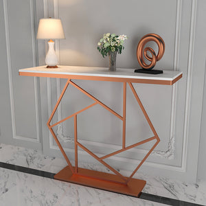  Copper Finish Console Table