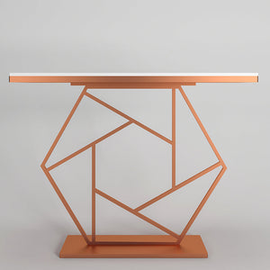  Finish Console Table In Hexagonal Design