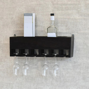 Wood Wall Mounted Mini Bar Shelf