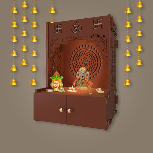  Brown MDF Wood Temple 