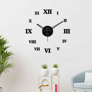 Designer Roman Number Big Size 3D Infinity Wall Clock