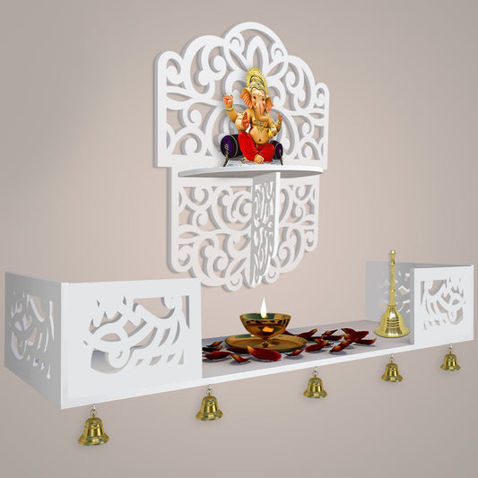 Pooja Mandir Design with Shelf