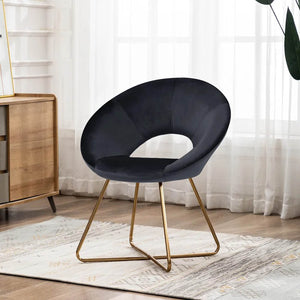 Designer Shape Black Accent Chair