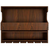 Mini Bar Shelf in Walnut Finish