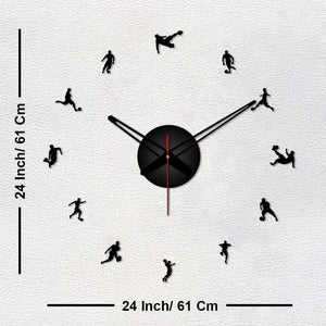 Football Game Designer Big Size 3D Infinity Wall Clock