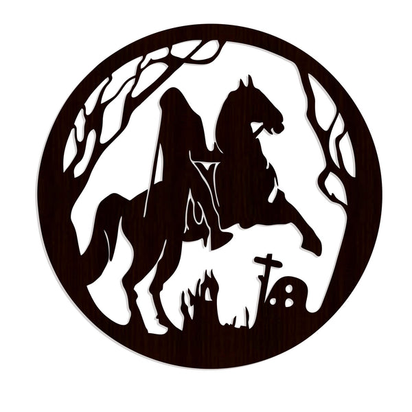  Wooden Wall Decor with LED Night Light Walnut Finish