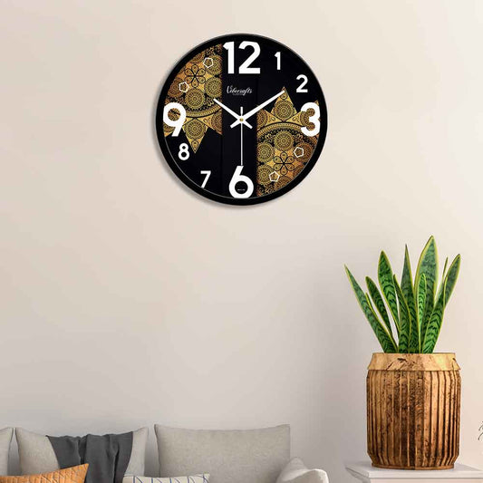 Golden Art Designer Wall Clock