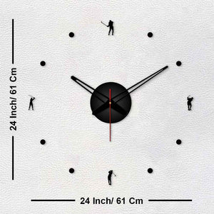 Golf Game Designer Big Size 3D Infinity Wall Clock