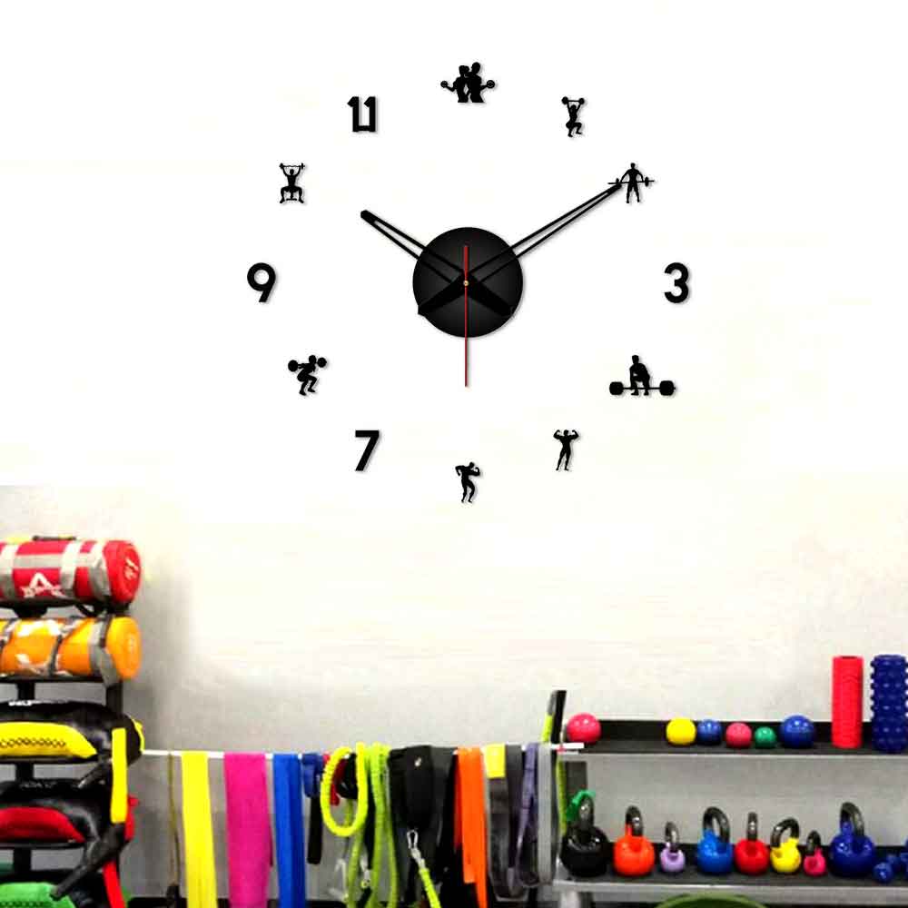 Gym Exercises Designer Big Size 3D Infinity Wall Clock