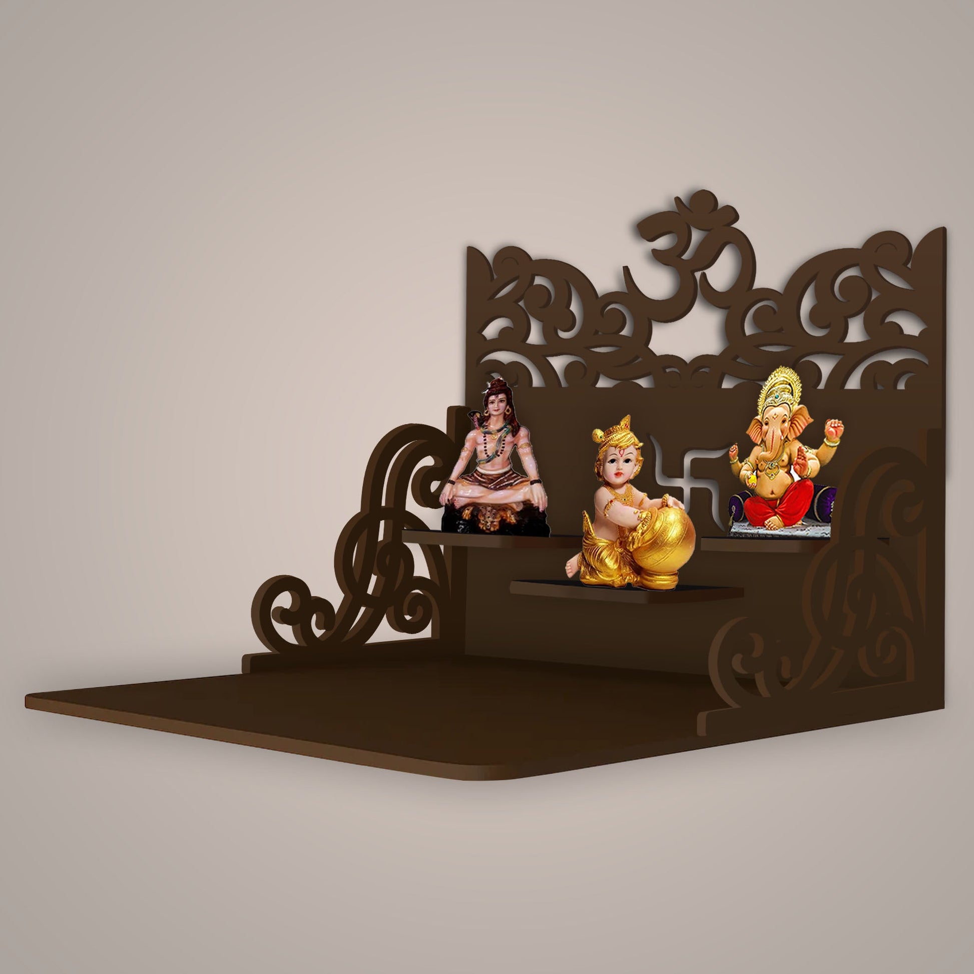 Wall Hanging Wooden Pooja Mandir 