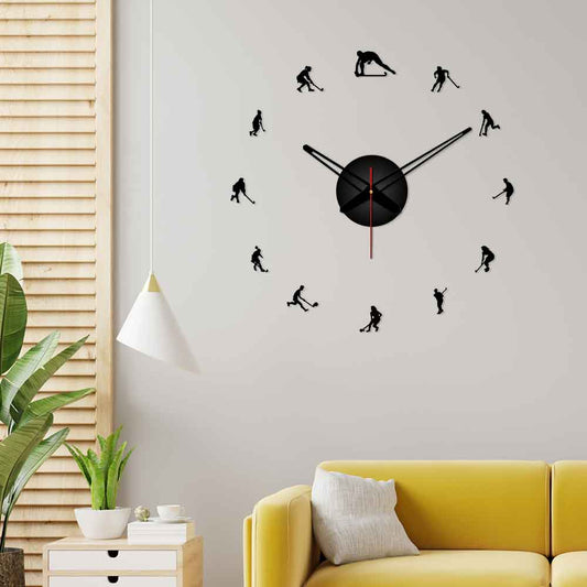 Hockey Designer Big Size 3D Infinity Wall Clock