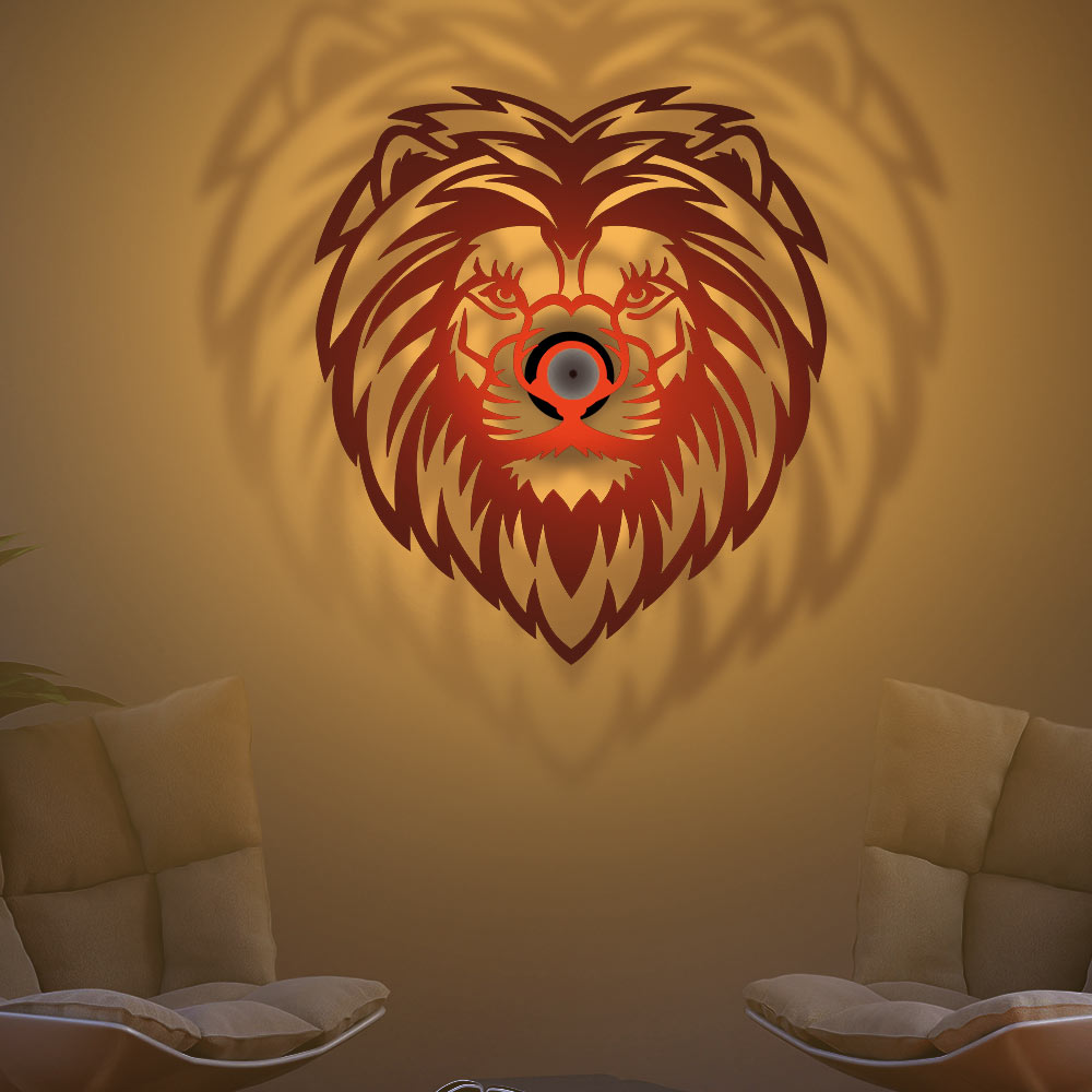 Lion Head Design Shadow Lamp