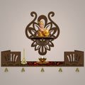Lotus Pattern Wall Hanging Wooden Temple