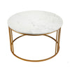 White Matte Finish Metal Center Table