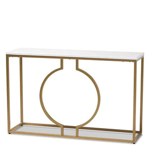 Metallic Ring Console Table Home decor items list		