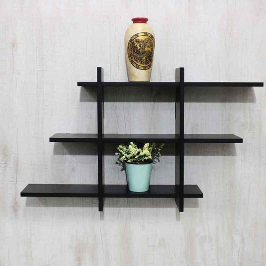Minimalist Creative Decorative Wooden Wall Mounted Shelf