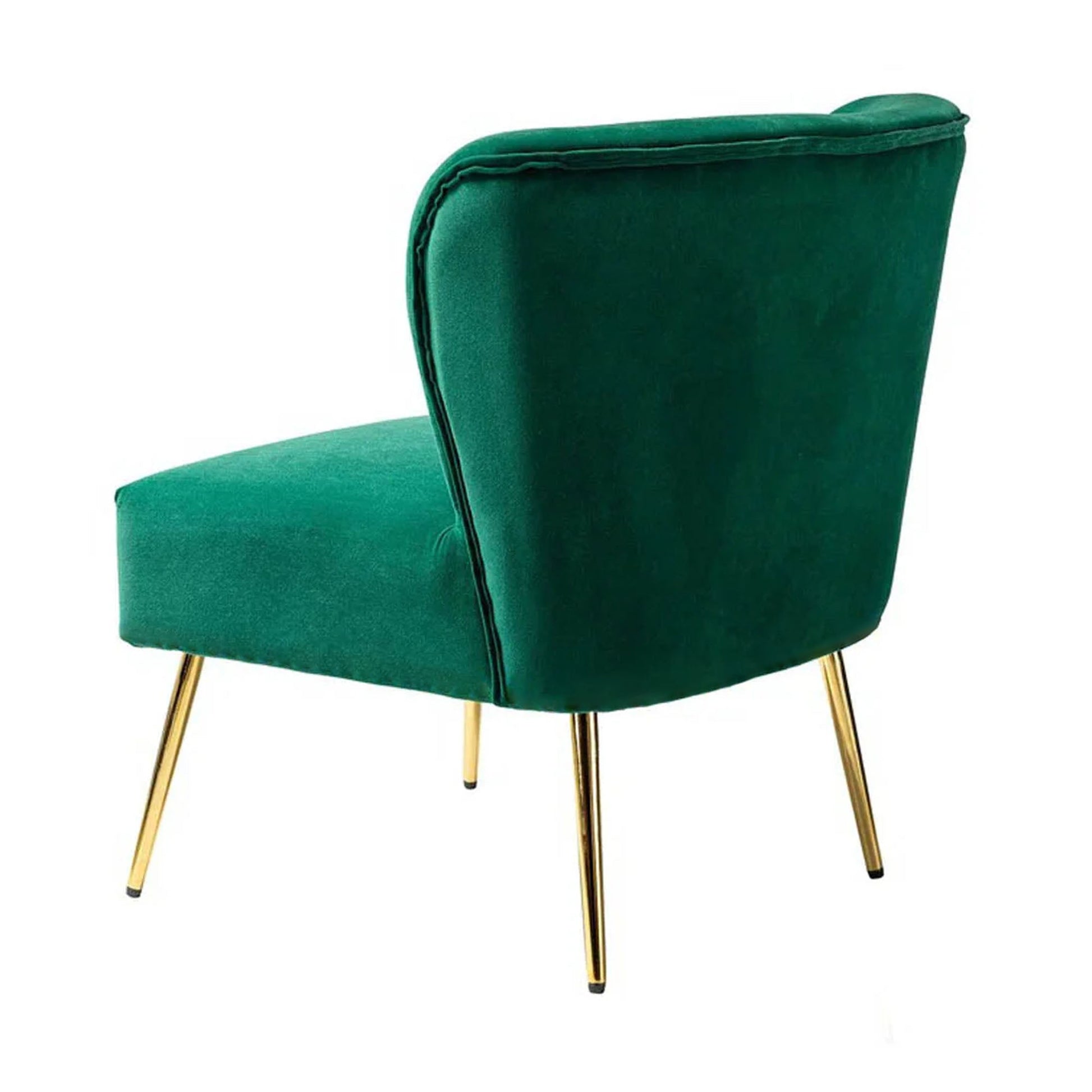 Minimalist Design Green Velvet Lounge Chairs Set Of 2