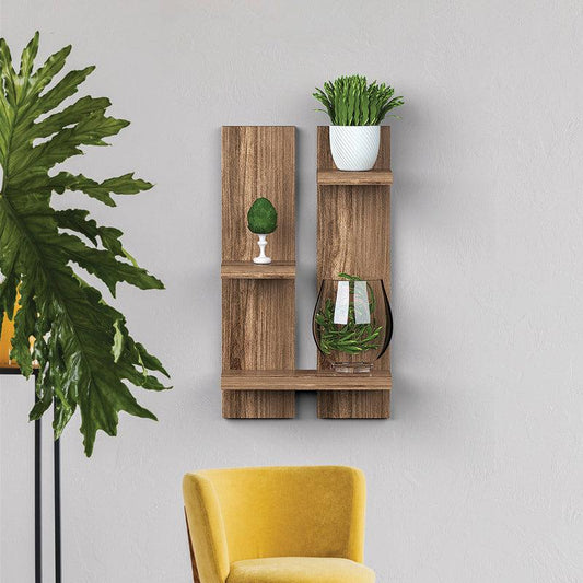 Minimalist Rectangular Shaped Wooden Wall Shelves