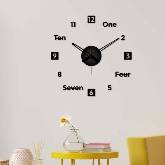 Modern Designer Big Size 3D Infinity Wall Clock