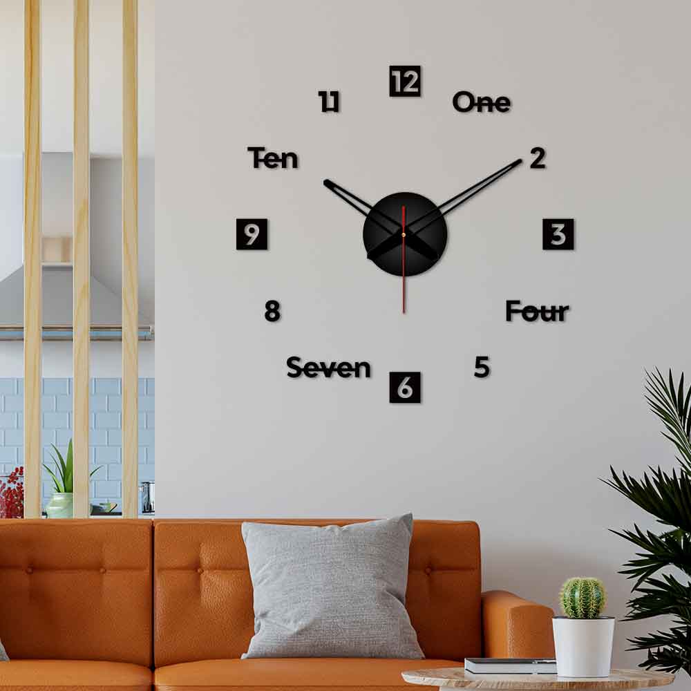 Modern Designer Big Size 3D Infinity Wall Clock