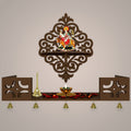 Modern Designer Wall Hanging Wooden Temple